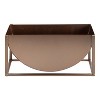 Kate and Laurel Ozar  Metal Tabletop Planter, 12x5x6, Bronze - 2 of 4