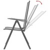 vidaXL Stackable Patio Chairs 2 Pcs, Outdoor Stack Chair with Metal Frame, Outdoor Dining Chair - 3 of 4