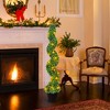 Tangkula 47" Pre-Lit Artificial Boxwood Spiral Topiary Tree Set of 2 w/ 100 LED Lights - 3 of 4