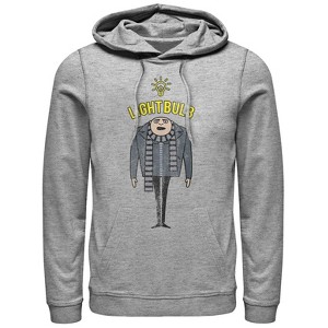 Men's Despicable Me Gru Lightbulb Pull Over Hoodie - 1 of 3