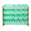 Humble Crew Kids' Toy Organizer with 16 Storage Bins Natural/Mint - 2 of 4