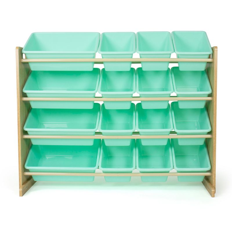 Kids&#39; Toy Organizer with 16 Storage Bins Natural/Mint - Humble Crew, 3 of 7