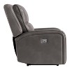 HOMES: Inside + Out Songpeace Transitional Leatherette Power Recliner with Adjustable Footrest and Headrest - 4 of 4