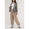 August Sky Women's Vintage Wash Drop Shoulder Oversized Shacket - image 4 of 4