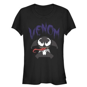 Juniors Womens Marvel Venom Muscle Kawaii T-Shirt - 1 of 3