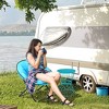 Outsunny 16" Steel Patio End Table, Side Table with Hourglass Design, Accent Table for Outdoor and Indoor Use - 2 of 4