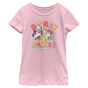 Girls Mickey & Friends Family Vacation T Shirt - 1 of 4