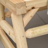 VYNXARIA Outsunny 2-Person Wood Rocking Chair - Cozy Log Design for Outdoor Relaxation - 3 of 4