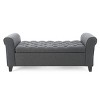 Sapphtopaz Modern Storage Ottoman Bedside Bench with Armrests and Button-Tufted Stitching Upholstered Foot Stool for Bedroom, Entryway - 4 of 4