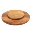 MegaChef 12 Inch Acacia Wood Lazy Susan Tray - 2 of 4