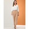 INSPIRE CHIC Women's V Neck 3/4 Sleeve Casual Office Work Satin Blouses - 3 of 4