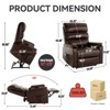 Grungis Chenille Lift Massage Chairs for Elderly,Cozy Recliner Chairs with Massage and Lumbar Heating for Living Room - 3 of 4