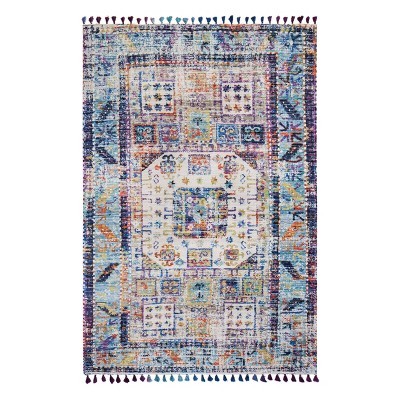 Tarom Distressed Area Rug with Multiple Fringe - Anji Mountain