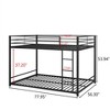 Metal Bunk Bed Full Over Full, Bunk Bed Frame with Safety Guard Rails, Heavy Duty Space-Saving Design, Easy Assembly Black - 4 of 4