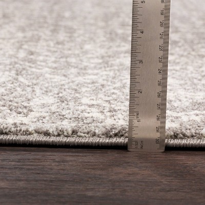 Gray Floral Synthetic Rectangular Area Rug