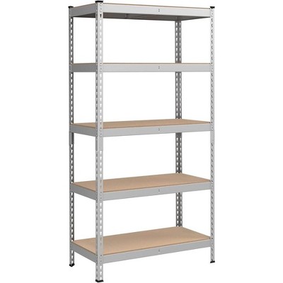 SONGMICS 5-Tier Storage Shelves, Garage Storage, Boltless Assembly, Adjustable Shelving Unit, Load 1929 lb, for Shed Warehouse Basement Kitchen