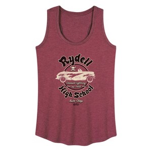 Women's - Grease - Rydell High School Auto Shop Graphic Racerback Tank - 1 of 4