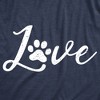 Womens Funny T Shirts Love Paw Sarcastic Dog Lovers Graphic Novelty Tee For Ladies - Crazy Dog Women's T Shirt For Dog Lovers Navy M - 2 of 4