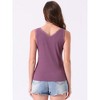 INSPIRE CHIC Women's Camisole Lacework Trim Modal Tank Tops Ribbed Knit V Neck Sleeveless Undershirt Cami Crop - 4 of 4
