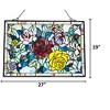 Chloe Lighting Sunsprite Tiffany-Style Floal Stained Glass Window Panel 27" Width - 3 of 4