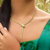 Ross-Simons 0.33 ct. t.w. Diamond Snake Y-Necklace With Emerald Eyes in 18kt Gold Over Sterling - 3 of 4