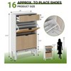 Farmhouse Shoe Storage Cabinet with 2 Flip Drawers - 4 of 4