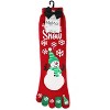 Memoi Festive Let It Snow Non-Skid Toe Socks Red One Size - 2 of 3
