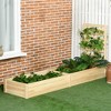 Outsunny 43 In Raised Garden Bed with Trellis for Vine Climbing, Wooden Planters for Outdoor Plants, Vegetables, Flowers, Herbs, Natural - 3 of 4