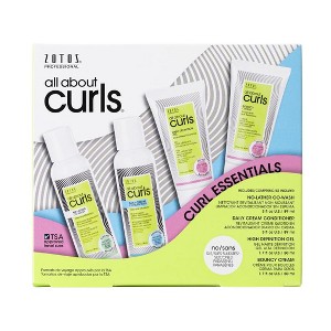 Zotos Professional All About Curls Starter Kit | 4-Piece Set | Cleanse | Moisturize Hair | All Curly Hair Types - 3 oz / 1.7 oz - 1 of 4