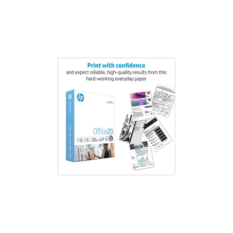 HP Papers Office20 Paper, 92 Bright, 20 lb Bond Weight, 8.5 x 11, White, 500 Sheets/Ream, 5 Reams/Carton, 3 of 7