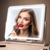 VEVOR Vanity Mirror with Lights, Three Color Lighting Modes, Lighted Makeup LED Mirror, and 5X Magnification,USB Port, 360°Rotation 21.7x17.7in, White - 2 of 4