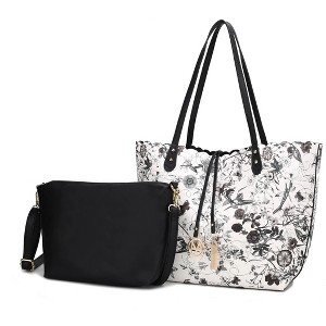 MKF Collection Danielle Reversible Shopper Tote Floral Bag, Crossbody Pouch Handbag Purse by Mia K - 1 of 4