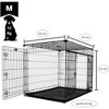 Lucky Dog Dwell Series 30 Inch Small/Medium Lightweight Kennel Secure Fenced Pet Dog Crate w/Divider Panels, Sliding Doors, and Removable Tray, Black - image 2 of 4