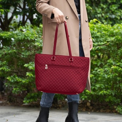 MKF Collection Hallie Solid Quilted Cotton Women’s Tote Bag by Mia K - Navy — фото 3