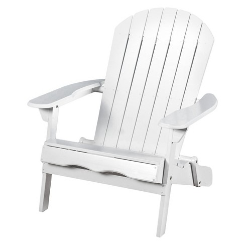 Hanlee Folding Wood Adirondack Chair White Christopher Knight