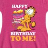 Girls' - Garfield - Happy Birthday To Me Fit & Flair Cap Sleeve Dress - 2 of 3