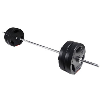Signature Fitness Standard Coded and Vinyl Coated Olympic Weight Plate for Muscle Strengthening and Endurance Training, Black (Set of 2)