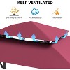 Grill Gazebo Canopy,Outdoor BBQ Grill Patio Canopy Tent with Led Light/Extra Shadows*2/Bottle Opener/Hanging Hooks - 4 of 4