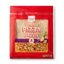 Ultra-Thin Flatbread Pizza Crusts - 10oz/2ct - Market Pantry™
