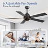 Airsurfer 52 Inch Black Modern Ceiling Fans With Remote Control - 4 of 4