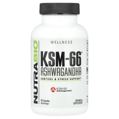 NutraBio KSM-66®, Ashwagandha , 90 Capsules