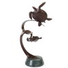 SPI Home Double Turtles on Ribbon Sculpture – 12" Solid Brass Sea Life Figurine with Flowing Base for Coastal or Nautical Display - 4 of 4