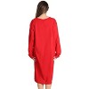 Just Love Womens Nightgown - Long Sleeve Henley Oversized Sleepwear Gown - 3 of 3