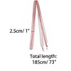 Allegra K Women's Organza Long Narrow Skinny Stripe Pattern Bag Handle Decor Waistband Scarf - 3 of 4
