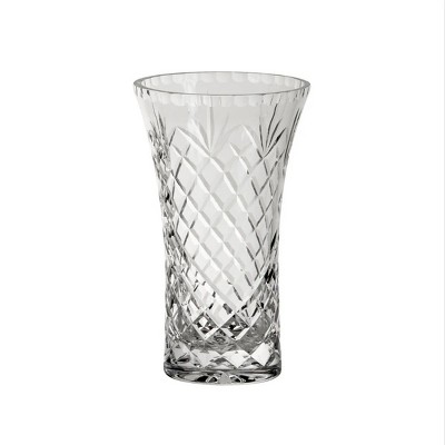 Slickblue Classic and Modern Cut Crystal Flared Vase Collection - Clear in 3 Different Size Option