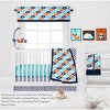 Bacati - Aztec Print Liam Aqua Orange Navy 10 pc Crib Bedding Set with 2 Crib Fitted Sheets - 4 of 4