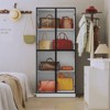 FONTOI Freestanding Storage Cabinet with Glass Doors, Display Case with 4-Tier Storage Shelves for Kitchen, Collectibles White, 15.7"*68.3"*29.9" - 2 of 4