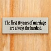 Slickblue Marriage Humor Wood Sign, 3.5x10 Solid Pine, Routed Slot & Shelf Edges, Multiple Colors - 2 of 3