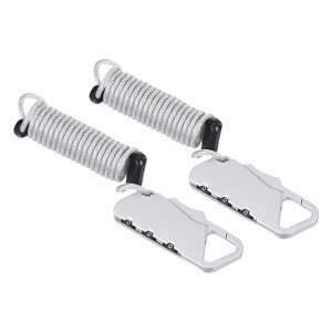 Unique Bargains Locker Travel Luggage Helmet Anti-Theft Digit Resettable Combination Locks with Spring Cables - 1 of 4