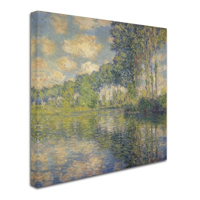 Trademark Fine Art -Monet 'Poplars On The Epte' Canvas Art